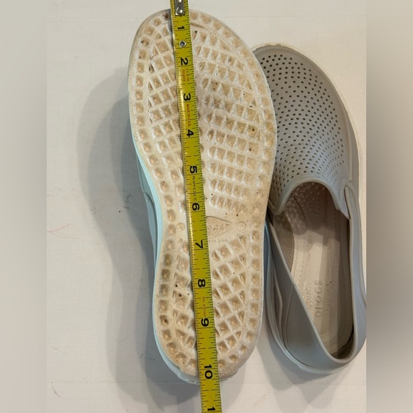 CROCS Iconic Comfort White Perforated Loafers - Picture 8 of 8